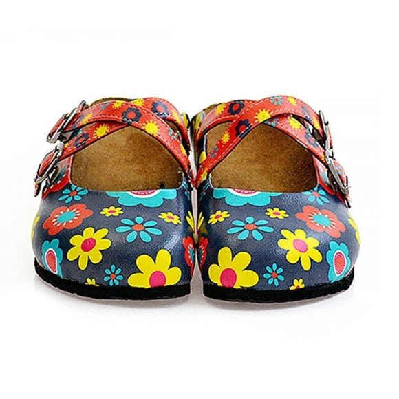 Floral Cross-Strap Clogs - Calceo Line of Goby Shoes - Picture 3 of 6